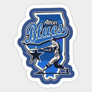 Defunct Alton Blues Baseball Team Sticker